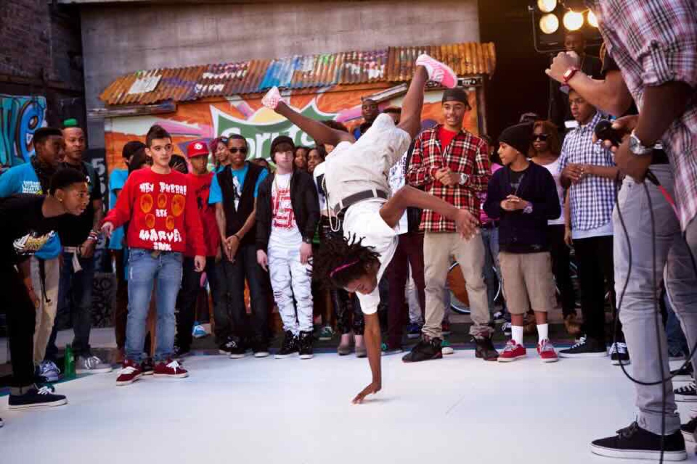 A dance performance captured on stage