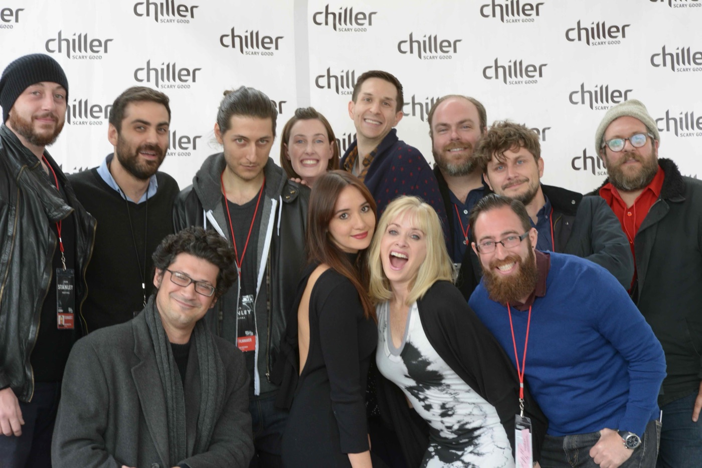 Cast and crew together at the Chiller festival