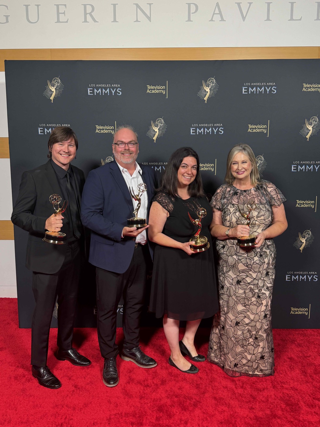 The Lodger Films team with their Los Angeles Area Emmy awards